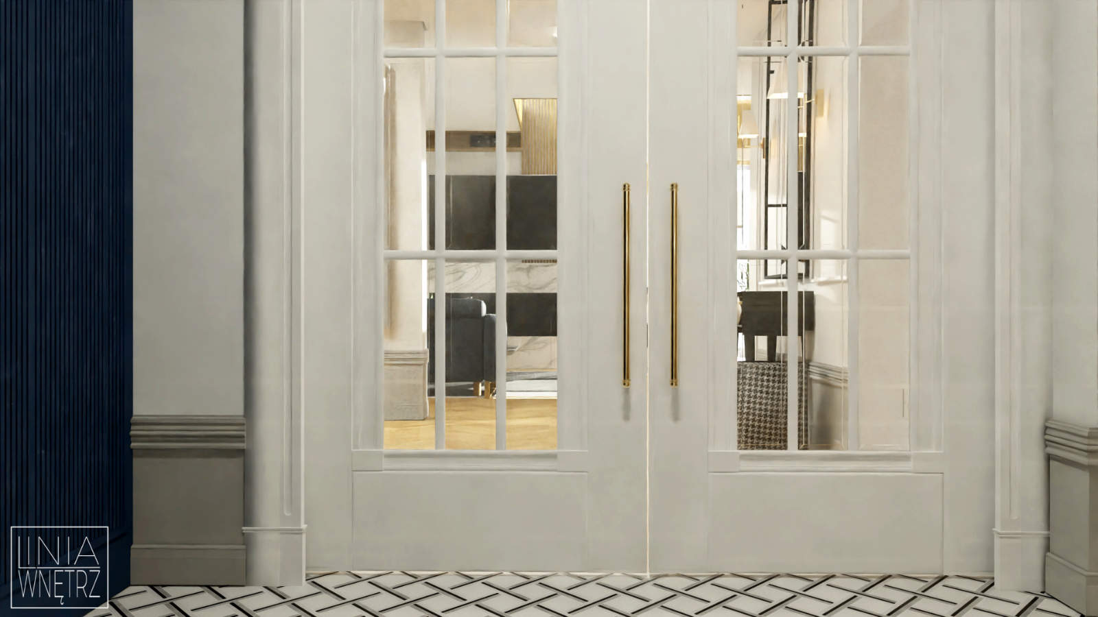 szklane drewniane drzwi w domu piękne białe drzwi